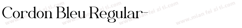 Cordon Bleu Regular字体转换